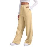 Calça De Moletom Senyentie Comfy, De Cintura Alta, Folgada Para Mulheres