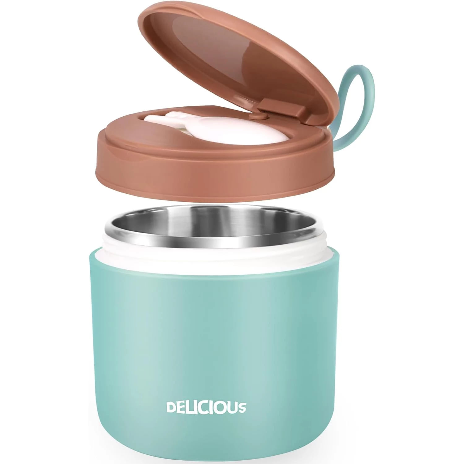 Recipiente De Comida Thermo Jar Para Crianças Com Colher 430ml