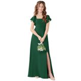 Vestido De Dama De Honra Jirocum A Line Green Para Meninas Jr001 Tamanho 9