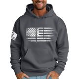 Moletom Masculino Com Capuz Mlyyjckg, Moderno, De Lã Grande E Bolsos, Cinza Xxl