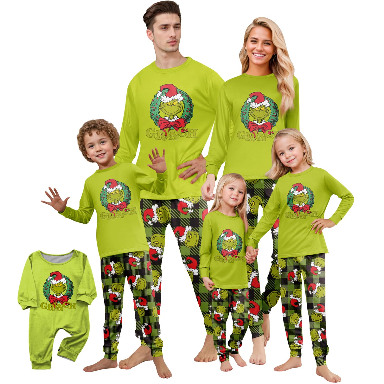 Conjunto De Pijamas De Natal Foughi Matching Para Pijamas Familiares