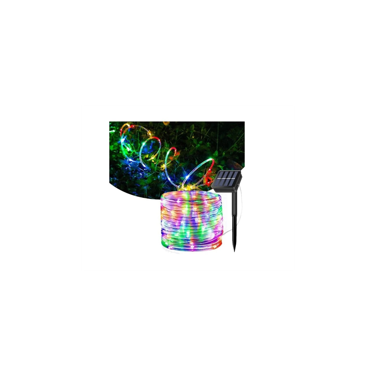 Fairy Hose Garland Lights Solar 100 Led De 10 Metros Multicolorido