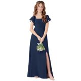 Vestido De Dama De Honra Jirocum Jr001 Para Meninas Wedding 2025 Navy
