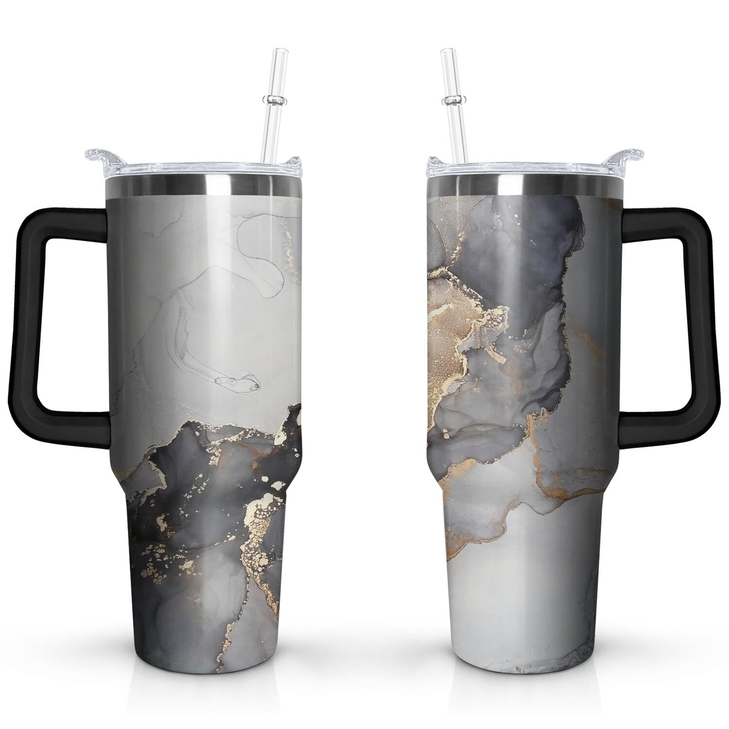 Tumbler Cartoon Movie Em Aço Inoxidável De 1,2 L Com Alça E Canudo