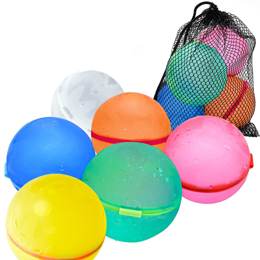 Water Bombs Splash Balls, 6 Peças Reutilizáveis Para Crianças