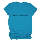 Camiseta Feminina Piyewo, Gola Redonda, Manga Curta, Poliéster