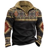 Moletom Dmoyala Masculino, Asteca, Cowboy, Outono, Estilo Retrô Ocidental