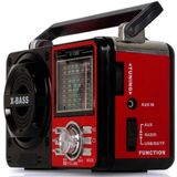 Rádio Retro Am Fm Sd Usb Pen Drive Com Lanterna Recarregável Energia Eletrica Bass Vintage Radio 1088 - Aturn Shop