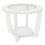Mesa De Centro Mdf 60 Cm Sala De Estar 4629 Branco Arly