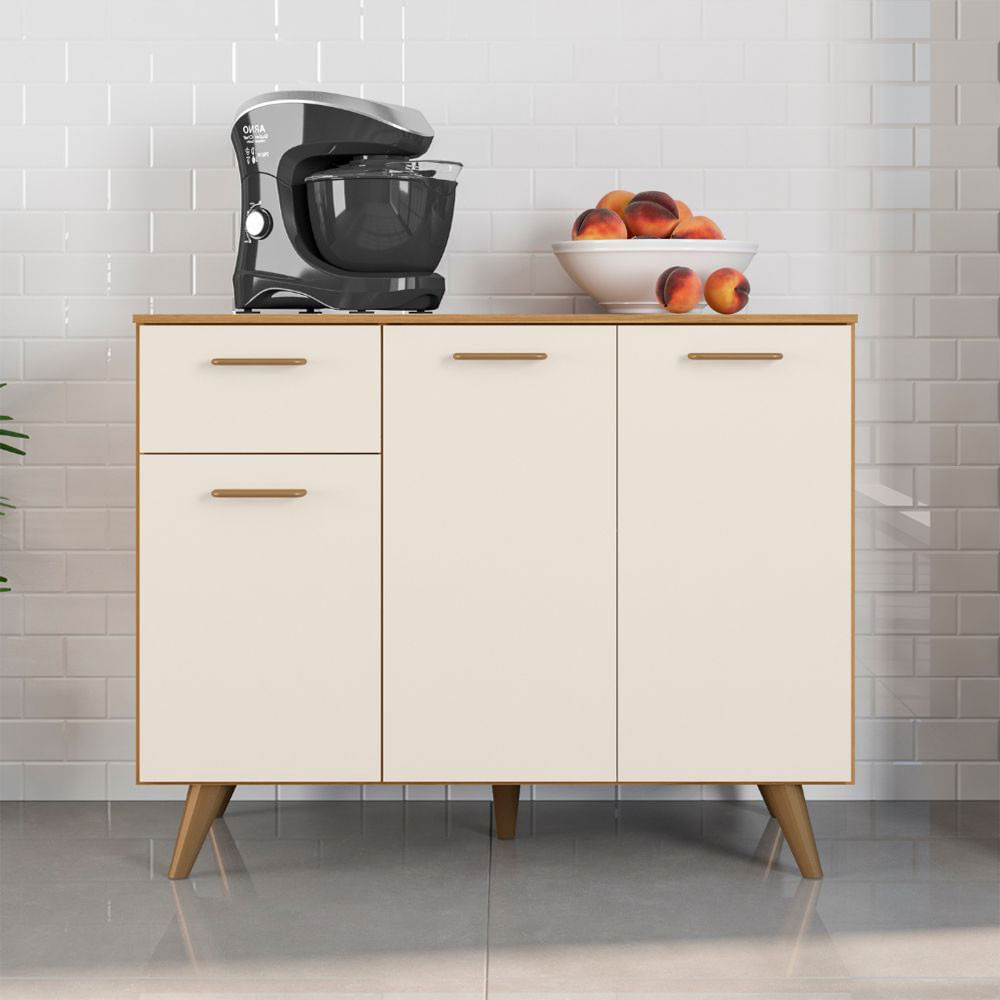 Balcão 3 Portas 1 Gaveta Com Tampo Olinda