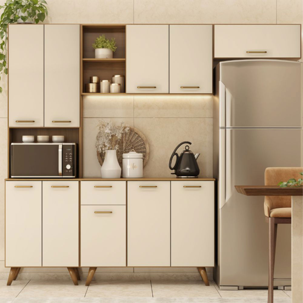 Cozinha Olinda Com Balcão Com Tampo