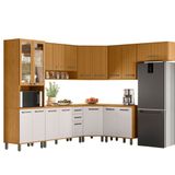 Cozinha Modulada Criare 8 Peças Com Canto Poliman Móveis