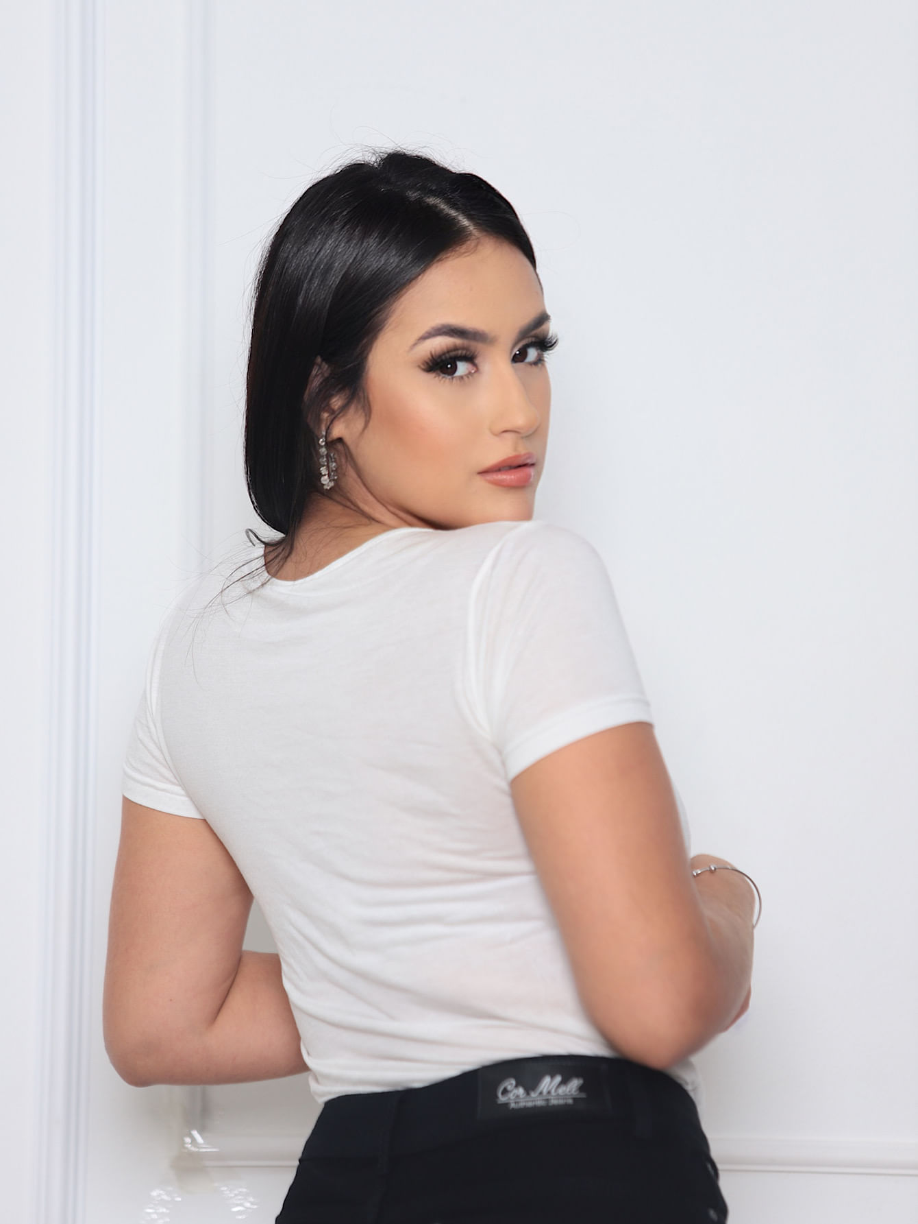 Blusinha Feminina Branca Lisa Básica