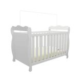 Berço Peroba Lisi Americano Branco 100% Mdf 3 Em 1 Infantil Branco