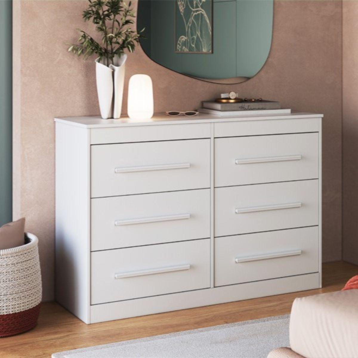 Cômoda Com 6 Gavetas 121cm Multimóveis Cr35263 Branco