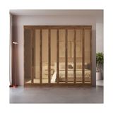 Guarda-roupas Casal 8 Portas Com Vidro Multimóveis Cr35259 Castanho