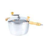 Pipoqueira Alumínio Polido Pipoca Doce Salgada 5100ml 24cm