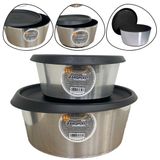 Kit 2 Potes Organizadores Hermético Label 5 E 2 Lts Bpa Free
