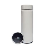 Garrafa Térmica Aço Inox Com Termômetro Digital Led 500ml Branco