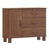 Comoda 3g 1p Madeira Maciça 118 Cm 1139 Imbuia Milani Store