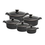 Jogo Panelas Granito Antiaderente Gourmet Javali Aa 16a24cm
