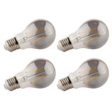 Lâmpada Led Fumê 30w Kit 4 Unid. Branco Quente Decorativa Iluminação Vintage Retrô Luz Casa Decoração Multifilamento