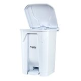 Lixeira Plástica Com Pedal Branca 50l Superpro