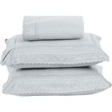 Colcha Queen Home Paris Com Bordado Inglês Micropercal 300 Fios Toque De Algodão 3 Peças - Branco