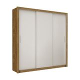 Guarda Roupa Roupeiro Clarice 3 Portas De Correr 4 Gavetas Carioca Cinamomo Off White