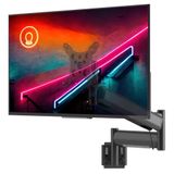 Suporte Para Monitor Até 26 Articulado Para Painel Canaletado Com Regulagem De Altura Octoo Clipway-c1 Titanium