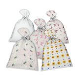 Saco De Poli Transparente Estampado 15x30cm - 50 Unidades Modelo Marshmellow