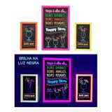 Quadro Decorativo Neon Drinks Para Festas - 3 Unidades