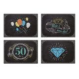 Quadros Decorativos 50 Anos - 45cm X 31cm - 4 Unidades