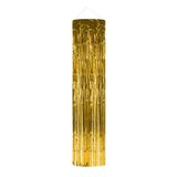 Decoração Lustre Fitas Metalizadas Decoração Carnaval Festa - 1,8m Cor Dourado