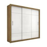 Guarda Roupa Roupeiro Lotse 3 Portas De Correr 4 Gavetas Carioca Cinamomo Branco