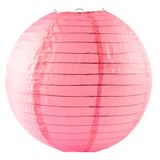 Lanterna Luminária Oriental De Tecido Rosa - 35cm