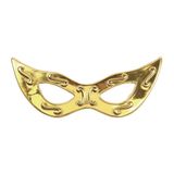 Máscara Decorativa Grande Festa Carnaval - 1 Unidade Cor Dourado