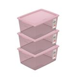 Kit Caixa Organizadora 30l My Closet Rosé 3 Unidades