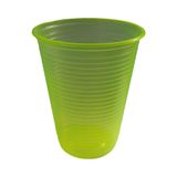 Copo Descartável Neon Amarelo Para Festa - 200ml - 50 Unidades