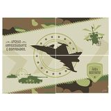 Painel Decorativo Exército 1,25m X 0,89m - 4 Partes