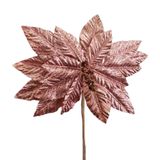 Flor Decorativa Poinsetia Rose Gold 30cm - 1 Unidade