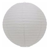 Lanterna Luminária Oriental De Tecido Branca - 30cm