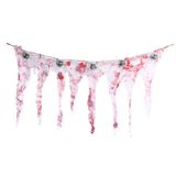 Faixa Decorativa Halloween Manchas De Sangue Com Caveiras