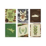 Quadros Decorativos Exército - 16,2cm X 20,7cm - 6 Unidades
