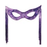 Máscara Decorativa Grande Com Chicote Festa Carnaval Cor Roxo