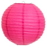 Lanterna Luminária Oriental De Tecido Pink - 35cm