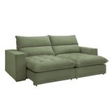 Sofá Retrátil E Reclinável Martinho Boucle Verde 2,10m