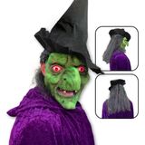 Máscara Bruxa Velha Halloween Látex - 01 Unidade