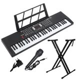 Kit Teclado Portátil Rhythmic 20 61 Teclas Com Suporte Em X