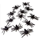Decoração Halloween Aranha Preta - 12 Unidades